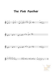 Bladmuziek/sheet music The Pink Panther - Henry Mancini
